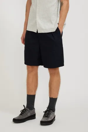 Benn Relaxed Typewriter Pleated Short Dark Navy