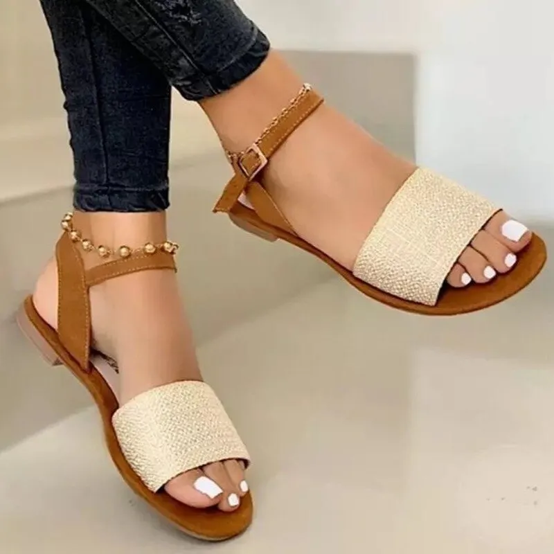 BerriesJam - Ankle Strap Casual Roman Cozy Sandals