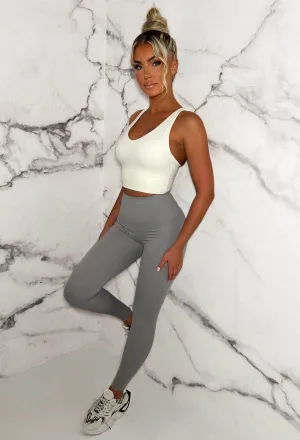 Energy Is A Vibe Grey Super High Waisted Energy Leggings