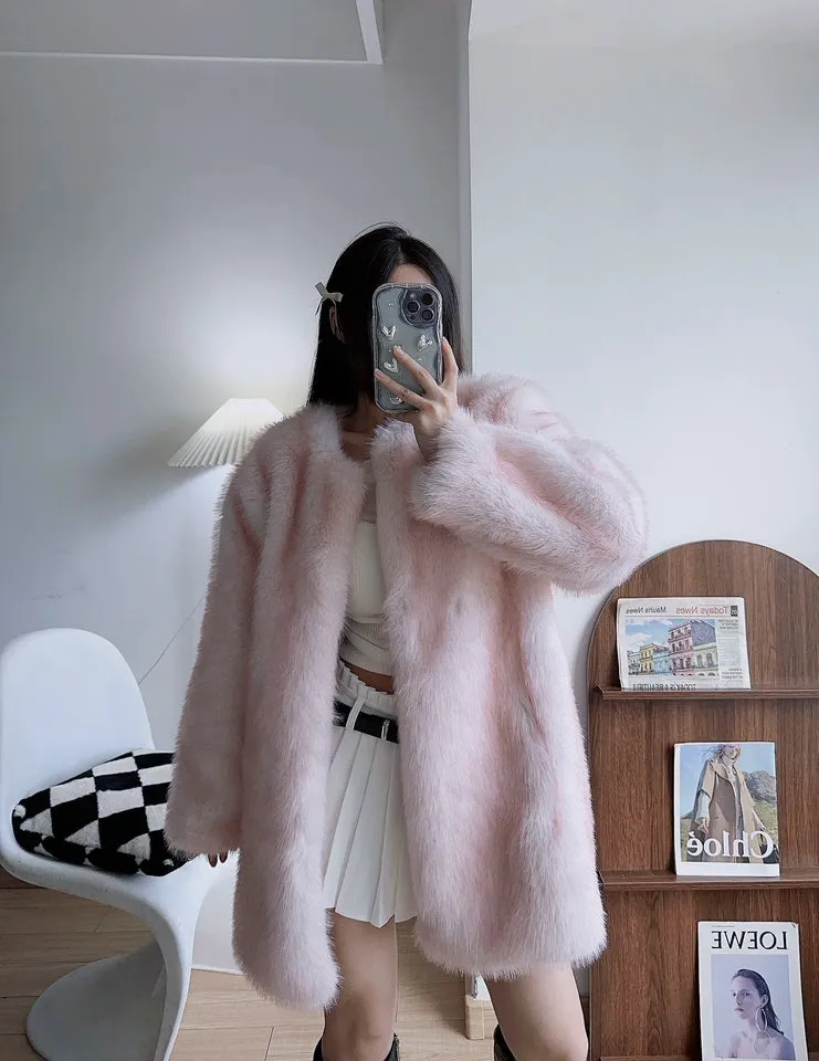 Kloey Faux Fur Plush Coat