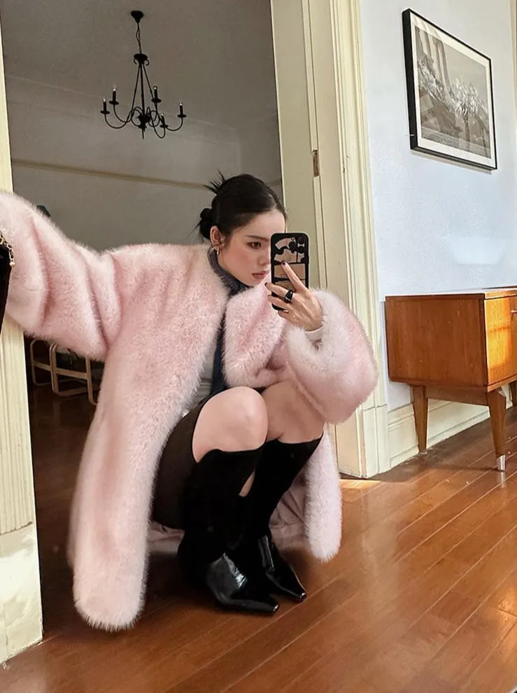 Kloey Faux Fur Plush Coat