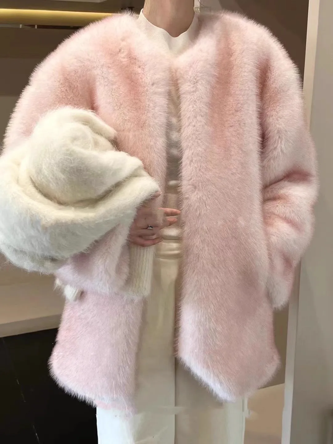 Kloey Faux Fur Plush Coat