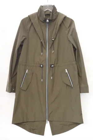 Mackage - Franki Hooded Fishtail Parka Rain Jacket in Army