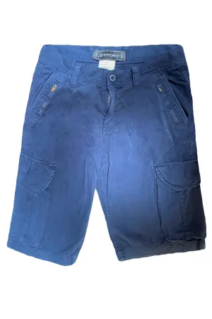 Mens Blue Cargo Shorts - UK 30