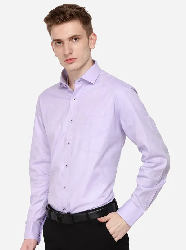 PURPLE Dobby Smart Fit Formal Shirt | JadeBlue