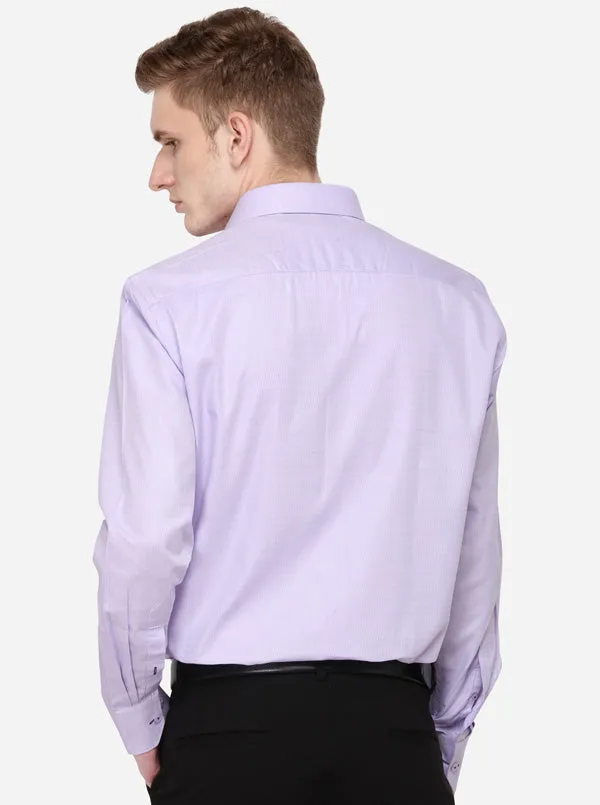 PURPLE Dobby Smart Fit Formal Shirt | JadeBlue