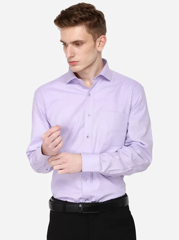 PURPLE Dobby Smart Fit Formal Shirt | JadeBlue