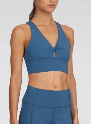 Twist Front Bra, Deep Pacific