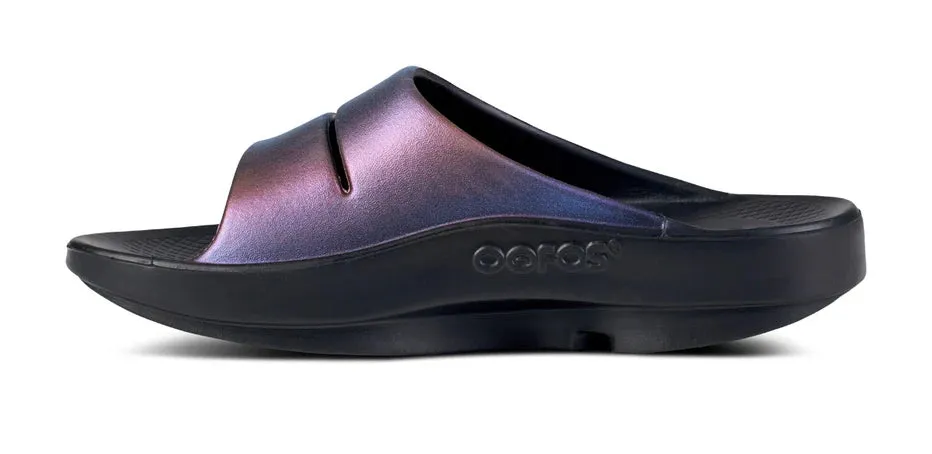 WOMEN'S OOFOS OOLALA LUXE SLIDE | MIDNIGHT SPECTRE