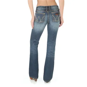 Wrangler Retro Women's - Mae Mid-Rise Boot Cut Jeans (Dark Blue)